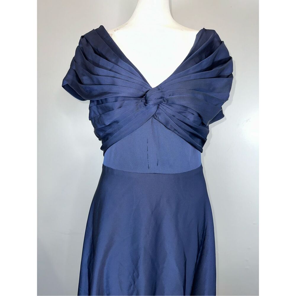THEIA Francesca Twist A Line Gown Size US14 $795 - Picture 5 of 11